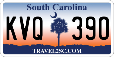 SC license plate KVQ390