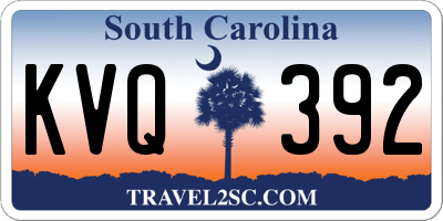 SC license plate KVQ392