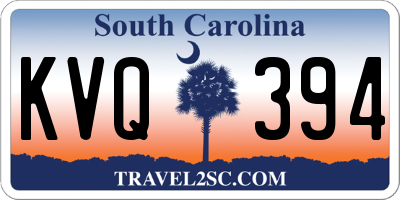 SC license plate KVQ394