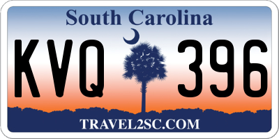 SC license plate KVQ396