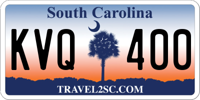 SC license plate KVQ400