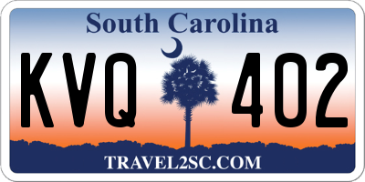 SC license plate KVQ402
