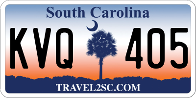 SC license plate KVQ405