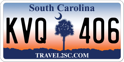 SC license plate KVQ406
