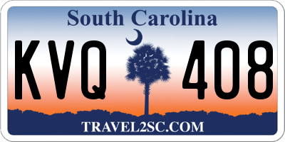 SC license plate KVQ408