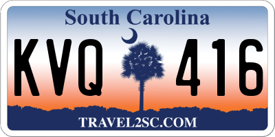 SC license plate KVQ416