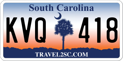 SC license plate KVQ418