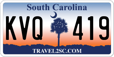 SC license plate KVQ419
