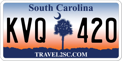 SC license plate KVQ420