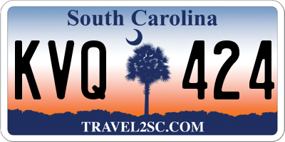 SC license plate KVQ424