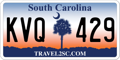 SC license plate KVQ429