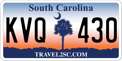 SC license plate KVQ430