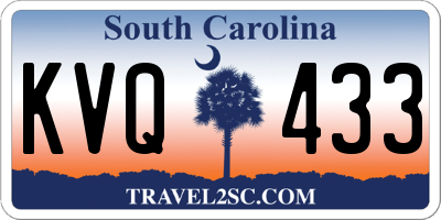 SC license plate KVQ433