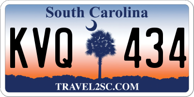 SC license plate KVQ434