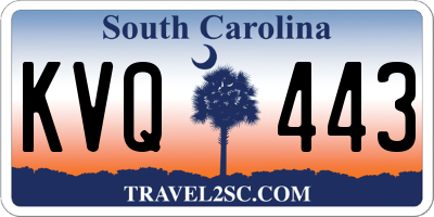 SC license plate KVQ443