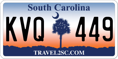 SC license plate KVQ449