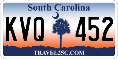 SC license plate KVQ452
