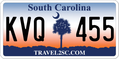 SC license plate KVQ455
