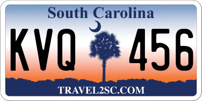 SC license plate KVQ456