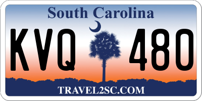 SC license plate KVQ480