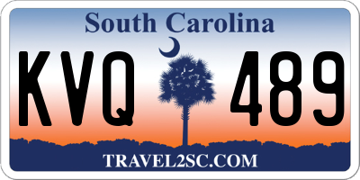 SC license plate KVQ489