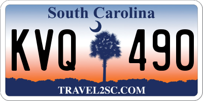 SC license plate KVQ490