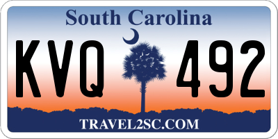 SC license plate KVQ492