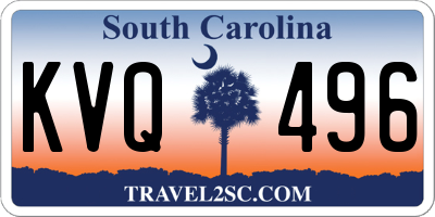 SC license plate KVQ496