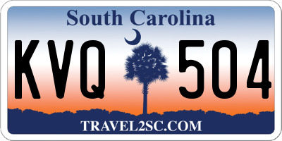 SC license plate KVQ504