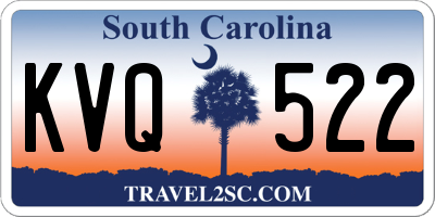 SC license plate KVQ522