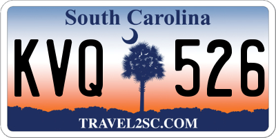 SC license plate KVQ526