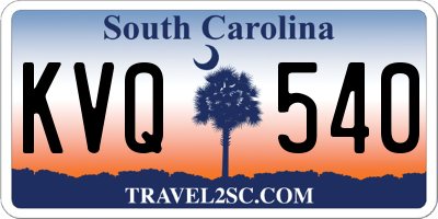 SC license plate KVQ540