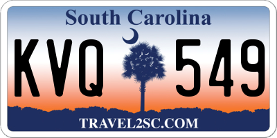 SC license plate KVQ549