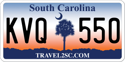 SC license plate KVQ550