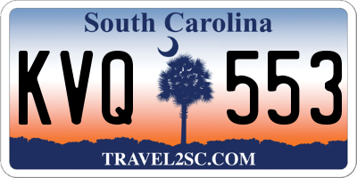 SC license plate KVQ553