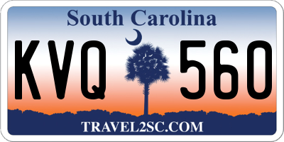 SC license plate KVQ560