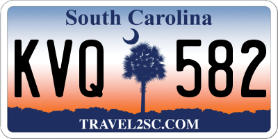 SC license plate KVQ582