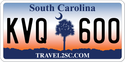 SC license plate KVQ600