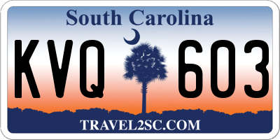 SC license plate KVQ603
