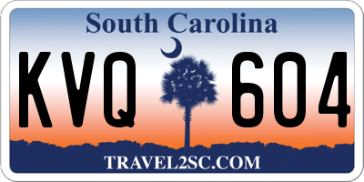 SC license plate KVQ604