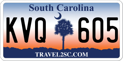 SC license plate KVQ605