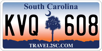 SC license plate KVQ608