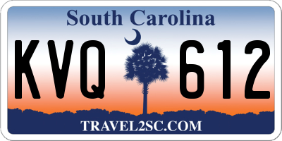 SC license plate KVQ612