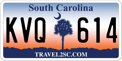 SC license plate KVQ614