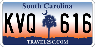 SC license plate KVQ616