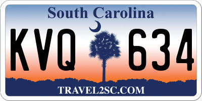 SC license plate KVQ634