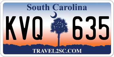 SC license plate KVQ635