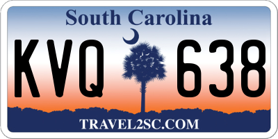 SC license plate KVQ638