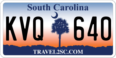 SC license plate KVQ640