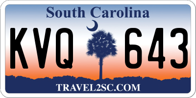 SC license plate KVQ643